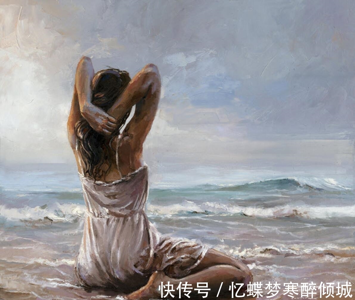 绘画!3D雕刻似的画面上典雅、知性的柔美女性|维克多唯美的调色刀画作