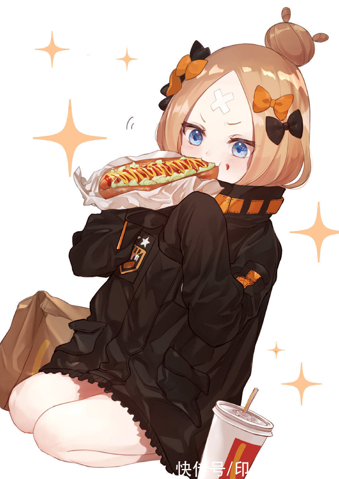 插画作品$甜美风十足的漂亮少女插画,配色梦幻华丽