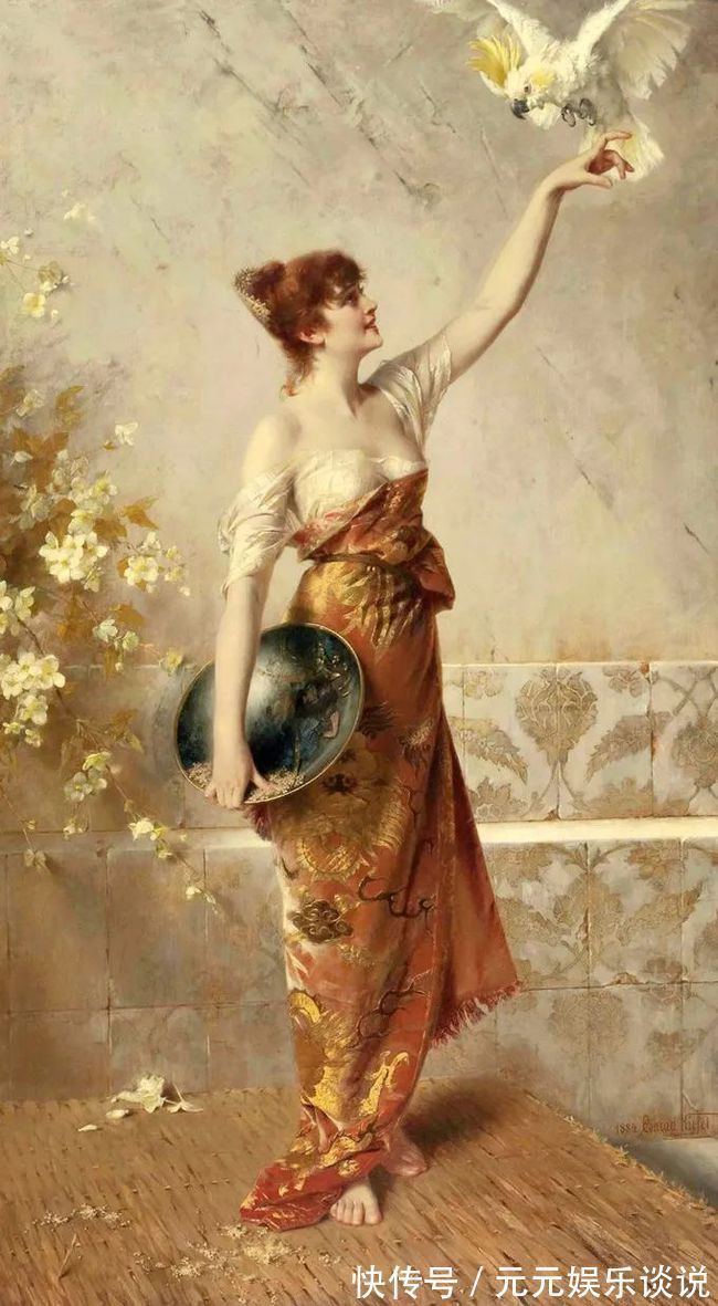 德国$德国画家康拉德笔下 细腻的年轻漂亮女子,真心的美!