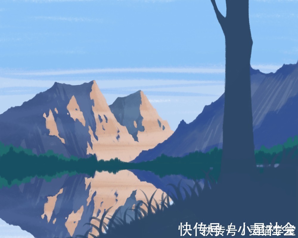 绘画|不用绘画功底,不需要画线条!也能画出好看的风景插画!