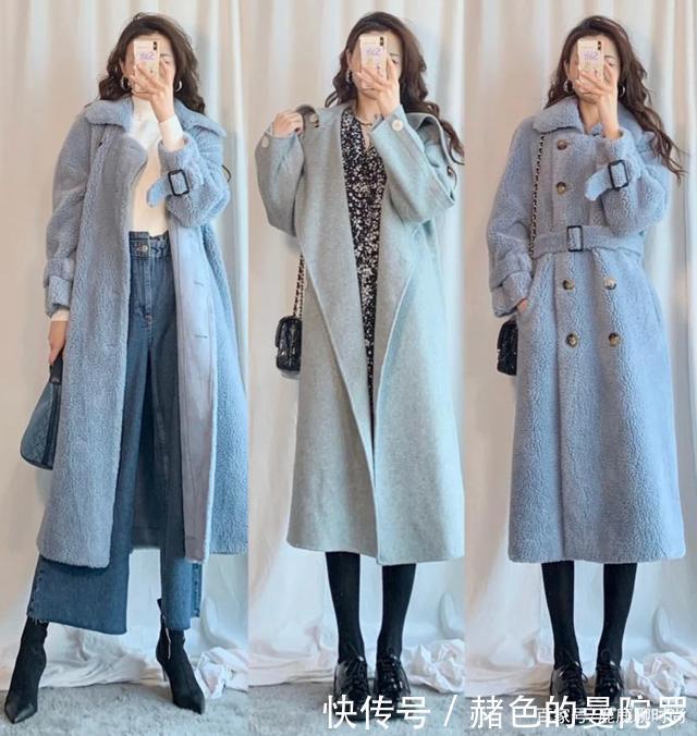 气质|蓝色大衣该怎么穿学学日本人的配色,果然气质大有不同