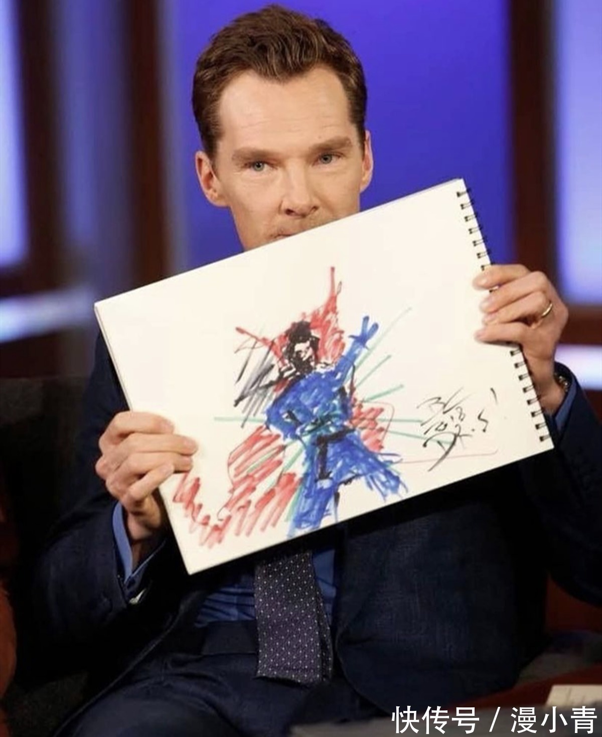 日漫!超级英雄给自己画画,儿童涂鸦式的作品可见美日二次元文化的差距