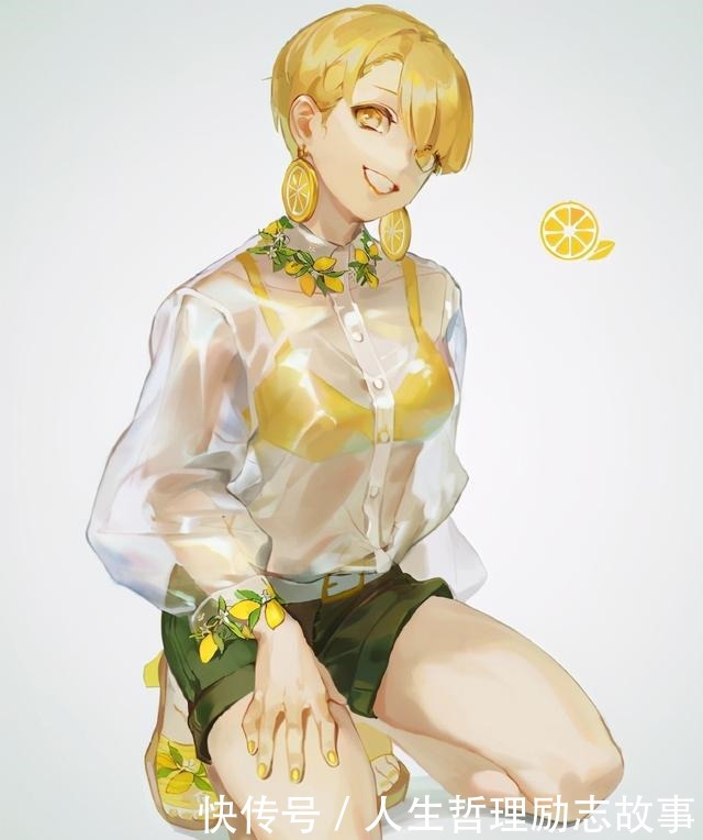水果|当水果被拟人化,桃子很有中国风,柠檬妹子不仅不酸看着还挺甜