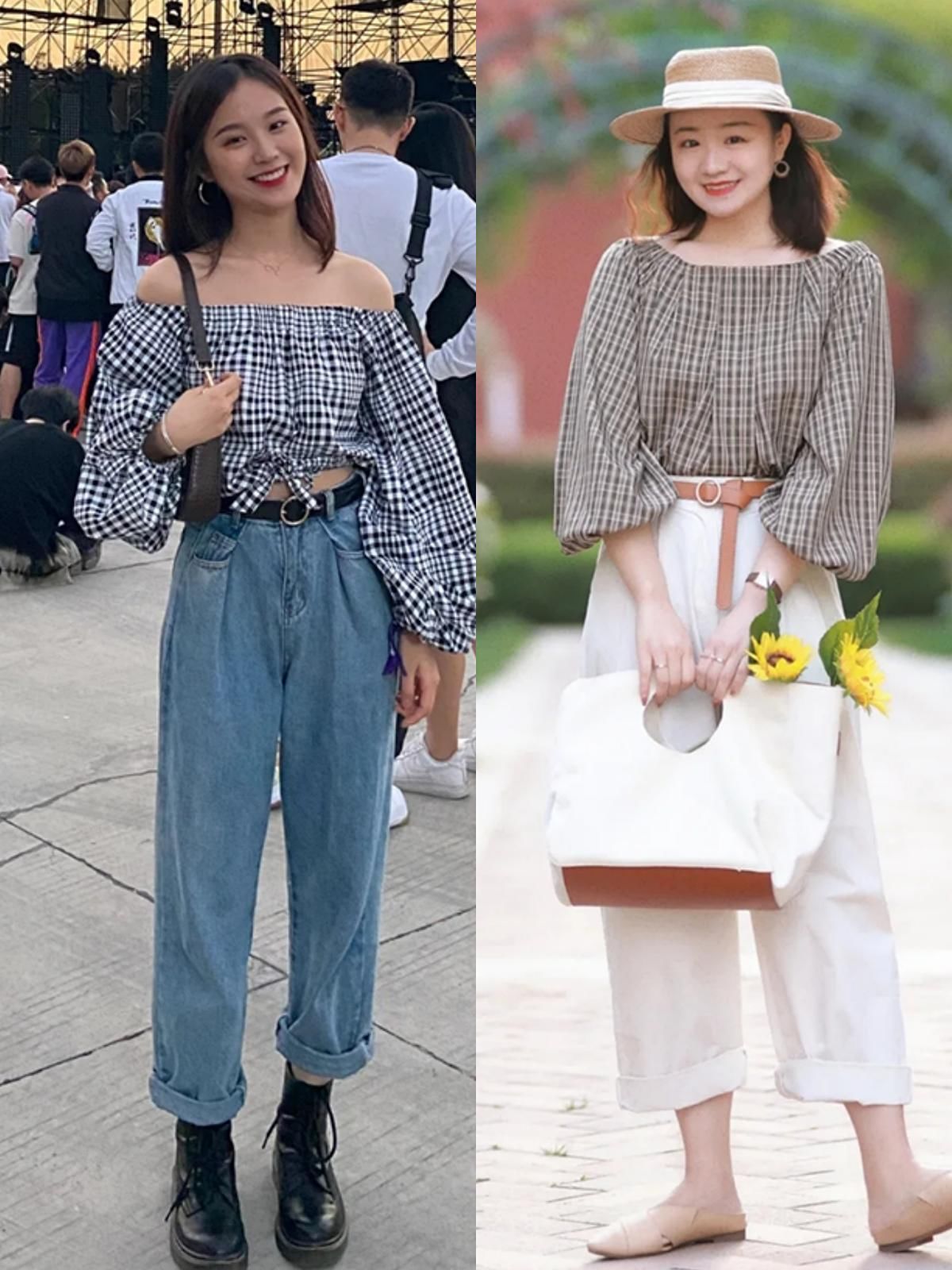 高腰|赶时髦的女人别总穿T恤，“一字肩”单品正流行，时尚性感还显瘦