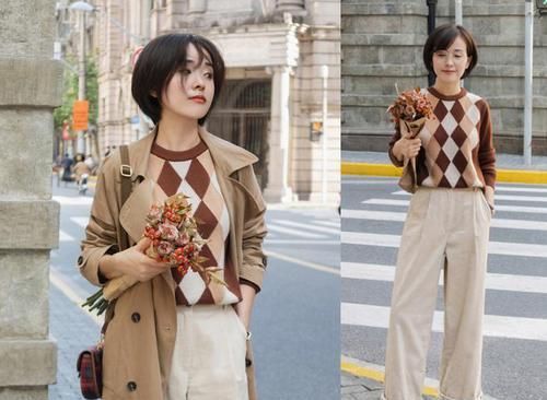 今年火了一种穿搭叫：毛衣+裤子，时髦好看，适合40岁女人穿