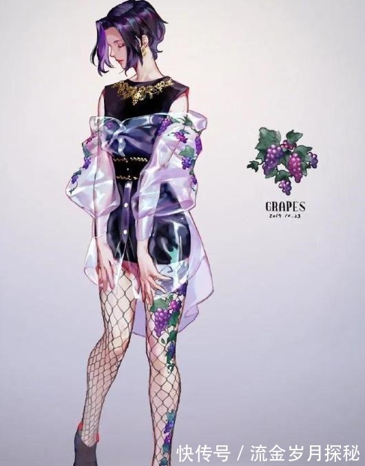 猕猴桃&外国画师绘制水果少女,小番茄变活力女生,草莓是可爱萌妹!