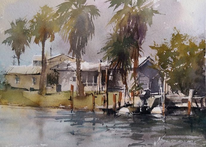 弗拉迪斯拉夫!印象水彩/美国当代艺术家弗拉迪斯拉夫水彩作品