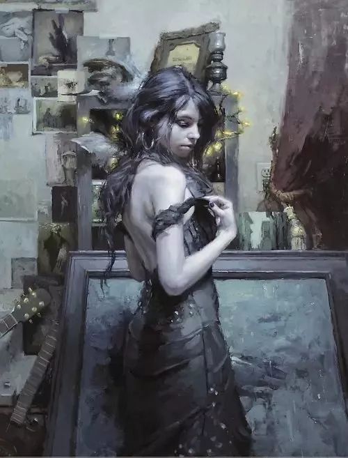 拉斐尔$他的作品有印象派的朦胧和浪漫主义唯美