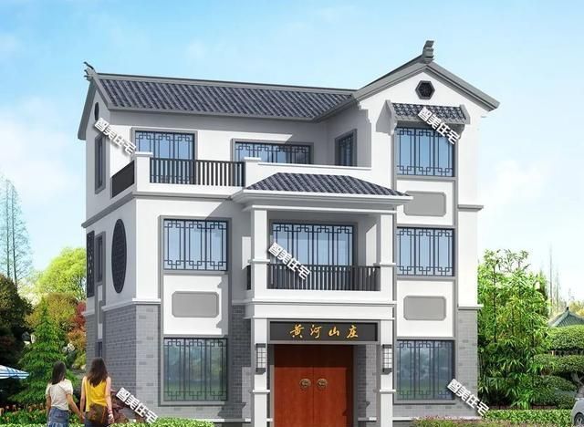 雅致|白色灰色看起来很简单,但用到新中式别墅上,就很雅致了