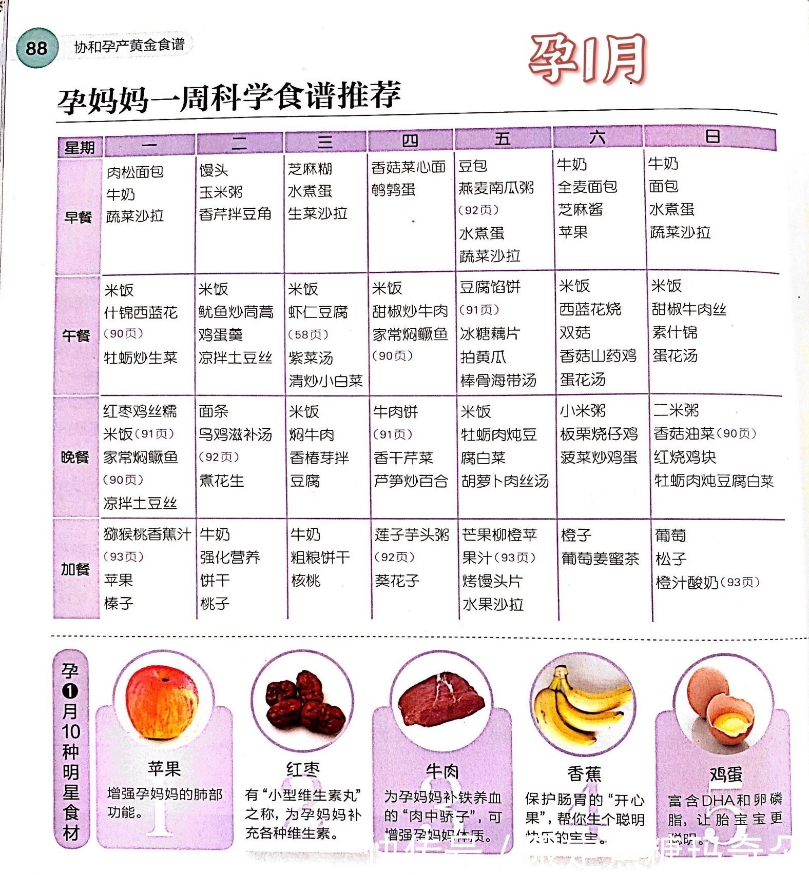 协和|协和孕期黄金食谱(10个月全)建议收藏