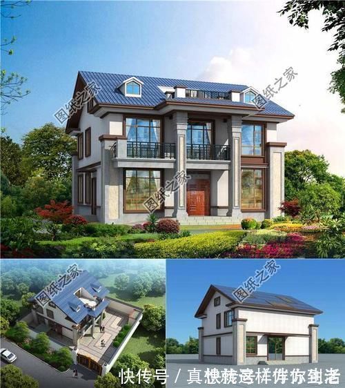 别墅|二层半建房图纸设计图,简单又好看,村里人看了都喜欢