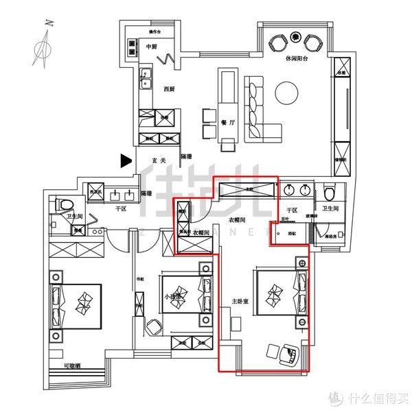 卫浴|绝！5口之家0杂物，只靠1扇门实现卫浴三分离