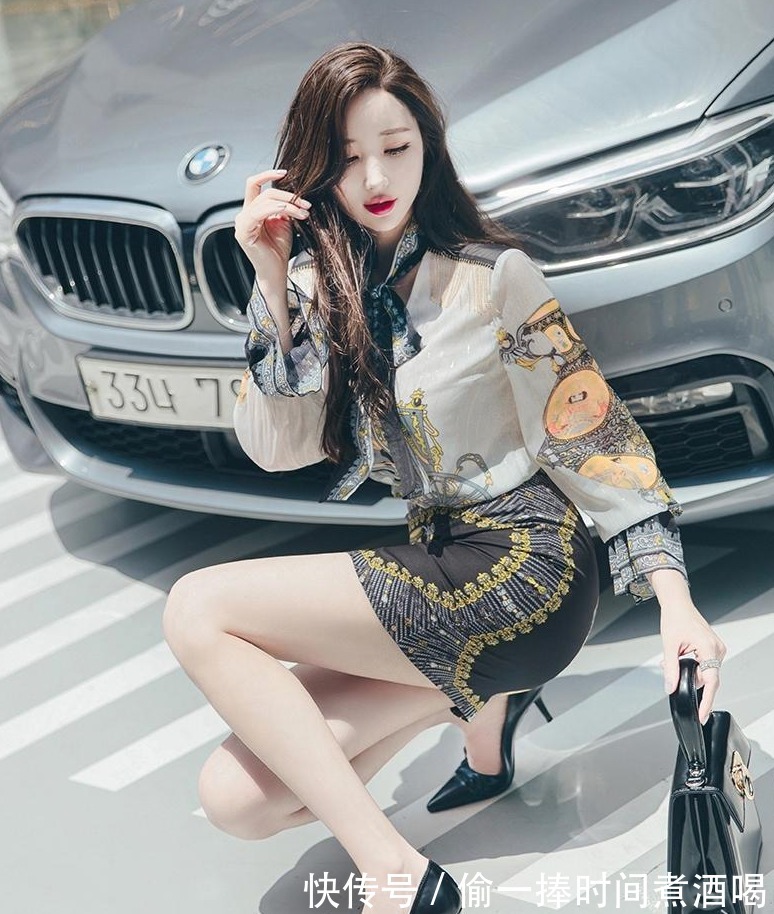 半身裙 秋装美时光,时尚印花衬衫半身裙!