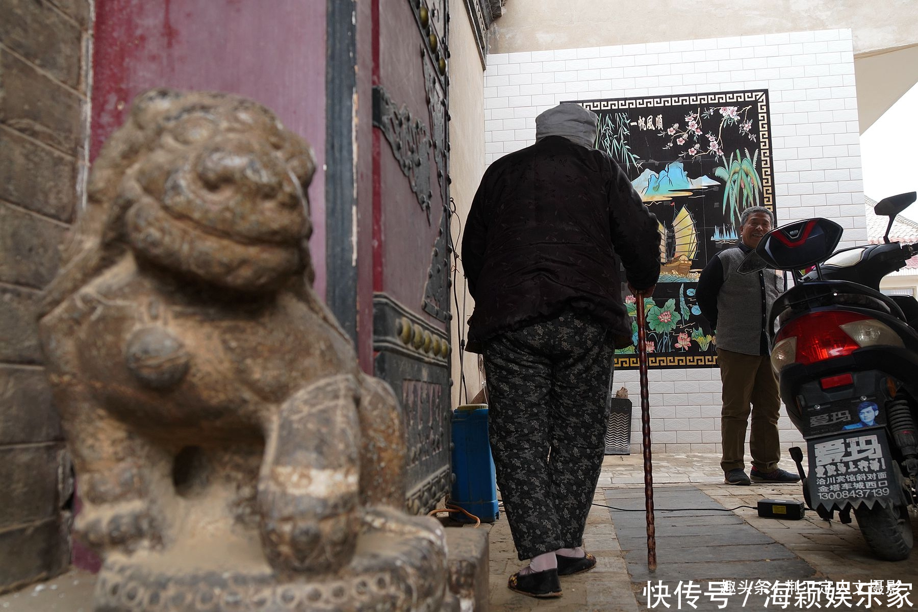 民间文化|陕西农民老宅门下1对石狮子，白天3.2万元不卖，晚上让他始料不及