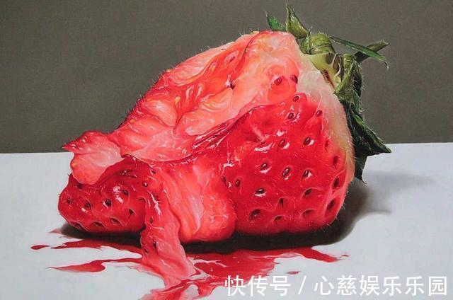 唐伯虎!不知名画家画了一粒烂草莓,卖出20万天价,专家:你用放大镜细看