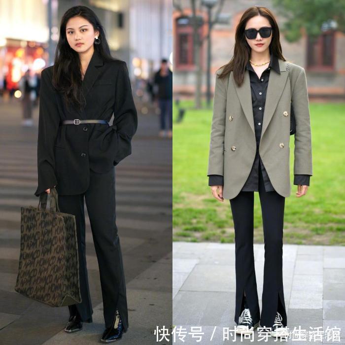 开叉 收起你的小黑裤吧!今年流行的是“开叉裤”,搭风衣、西装都好看