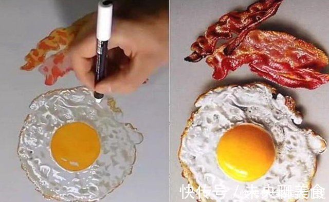 煎鸡蛋&美术生“以假乱真”能力有多强老师以为是青铜,摸完才知是王者