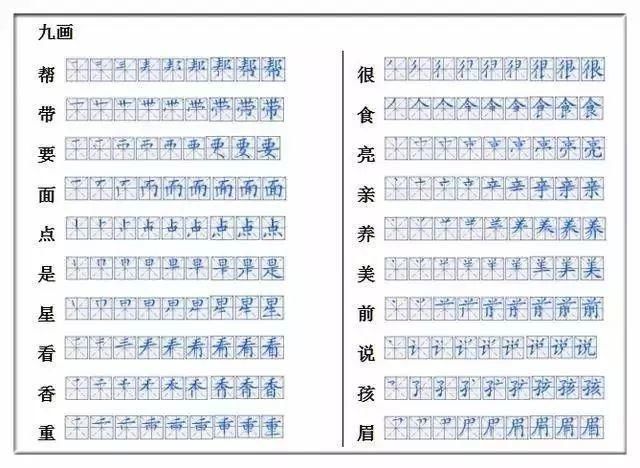 小学一二年级700个汉字的正确书写顺序（建议收藏）！