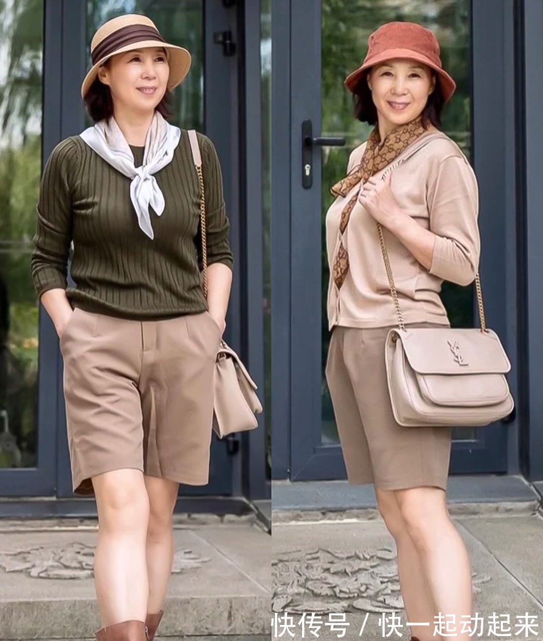 针织开衫 60岁微胖阿姨的穿搭真养眼,简单随意还显瘦,优雅时尚又显年轻