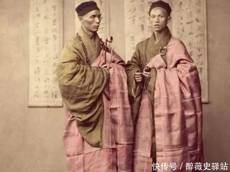 被绑|晚清罕见彩色老照片:犯人被绑在一起,贵妇体验特色交通工具