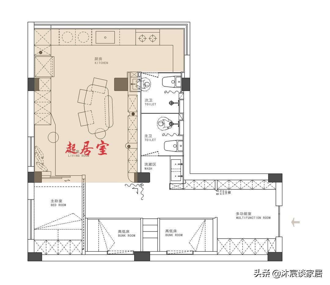 高低床|佩服!她把仅55㎡的家重新改造,有“4室”两卫,老破小逆袭成功
