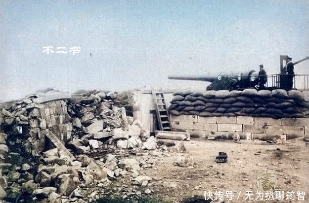 清军|上色老照片:甲午战争中的真实场面,被攻陷的清军阵地一片狼藉