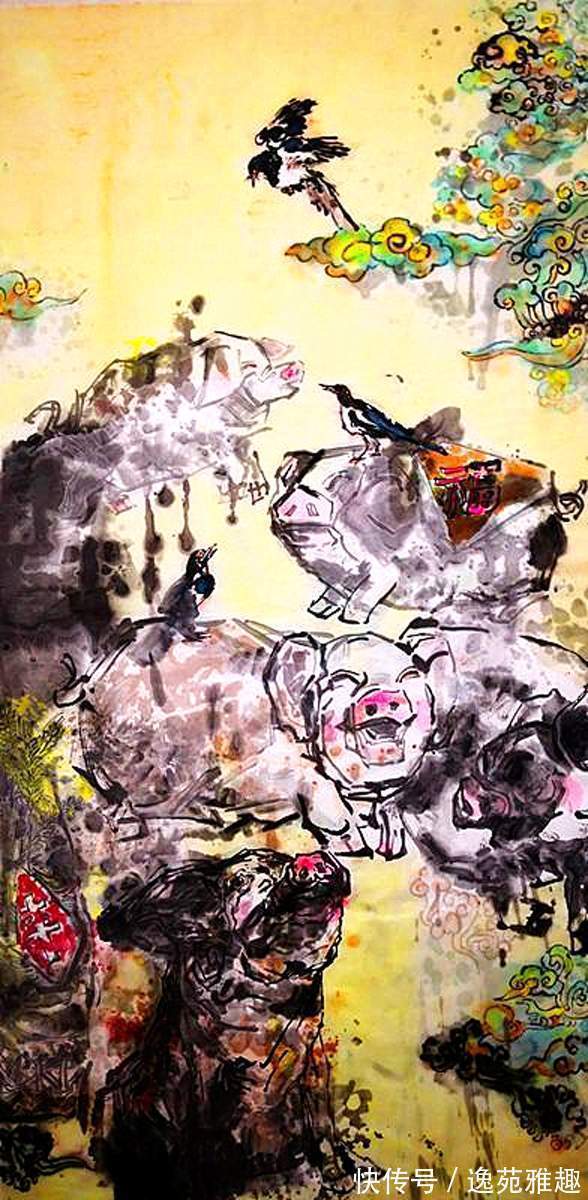 x90@「画作欣赏」岁华绘花又绘鸟,时光爱鸟更爱人,余国城画作欣赏