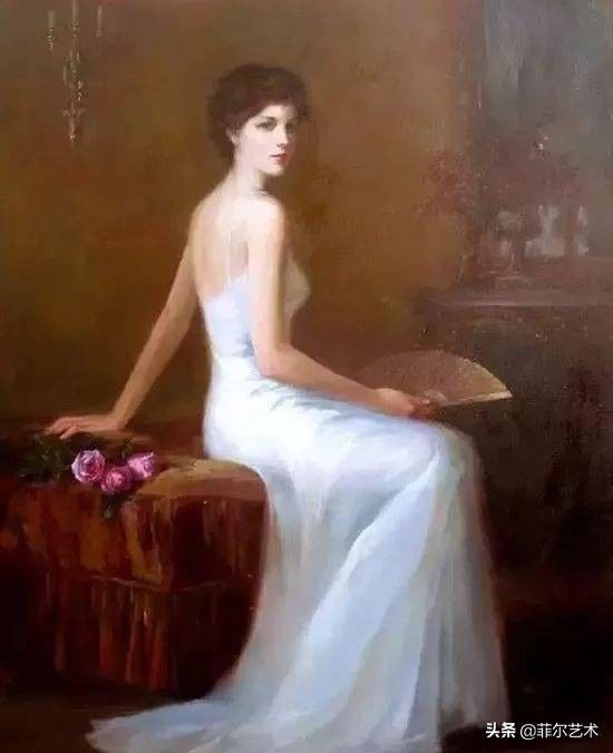 lei@美国华裔画家凯文·雷画的油画中美女!好美