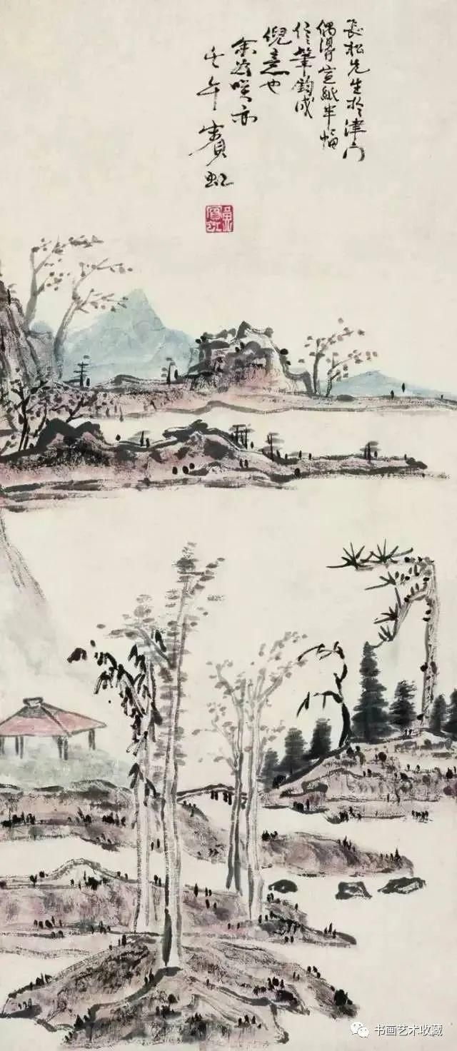 黄河渡口|名家 黄宾虹最美的山水画60幅，浑厚华滋，意境深邃，赏心悦目！