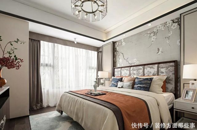 新中式|143平新中式四居室,大面积落地窗,自然风光尽收眼底