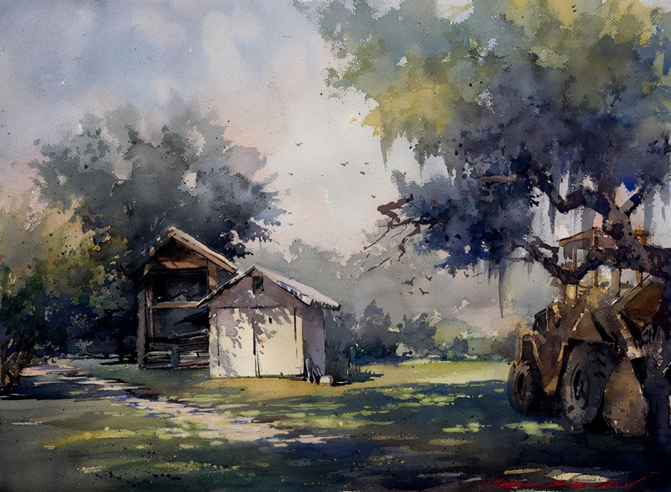 弗拉迪斯拉夫!印象水彩/美国当代艺术家弗拉迪斯拉夫水彩作品