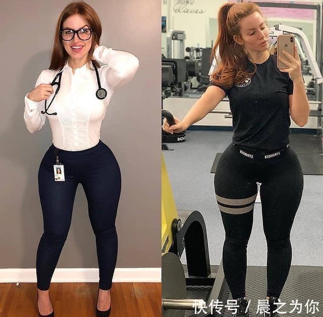 健身|身高不够，身材弥补，1.5m女医生热衷健身，凹凸曲线魅力十足