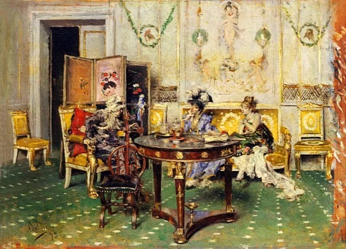 博尔迪尼$意大利画家博尔迪尼笔下的女子,女人味十足