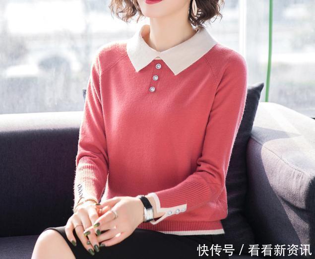 天冷了!三四十岁女人流行穿这样的针织衫,优