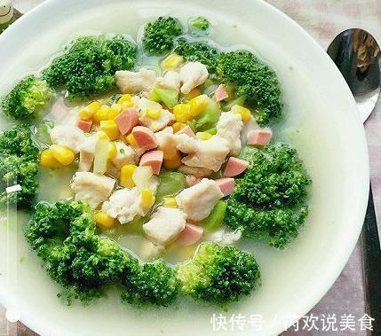 美食推荐珍珠虾丸子，鸡丁汤西蓝花，鸡肉青菜小米粥的做法