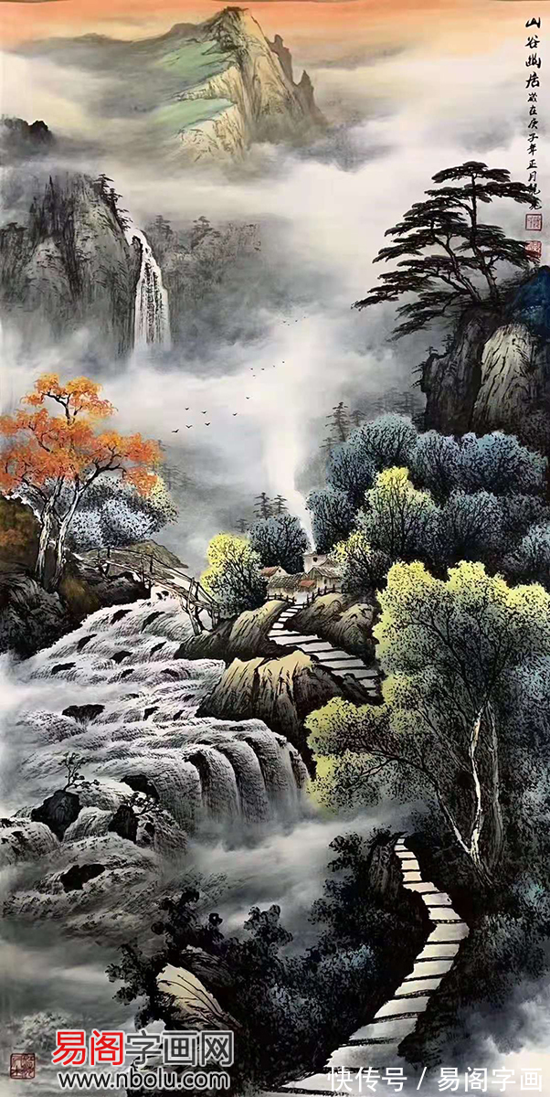 张国明@画家龙宽 彩墨山水画后起新秀