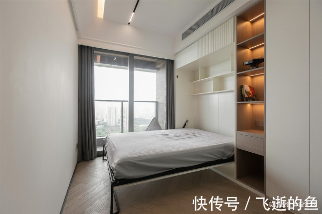 空间|黑白灰调性，三室改两室，三分离设计