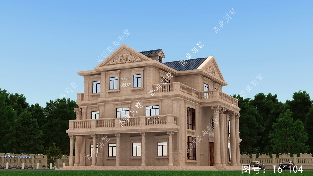 农村|这款欧式农村别墅，外观线条方正简单，易于建造。