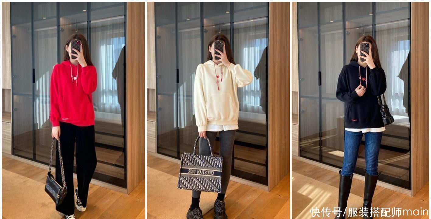 “大衣+连帽卫衣”才是今冬的王炸组合，高级又时髦，谁穿谁好看