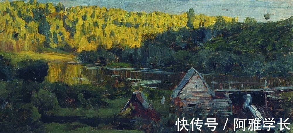 忧郁美|列维坦:一向以忧郁美画风著称,但也画过几幅艳丽愉悦的风景油画