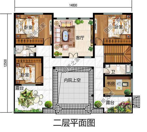 户型|120平米左右农村小四合院设计，韵味十足，领略中式建筑的美