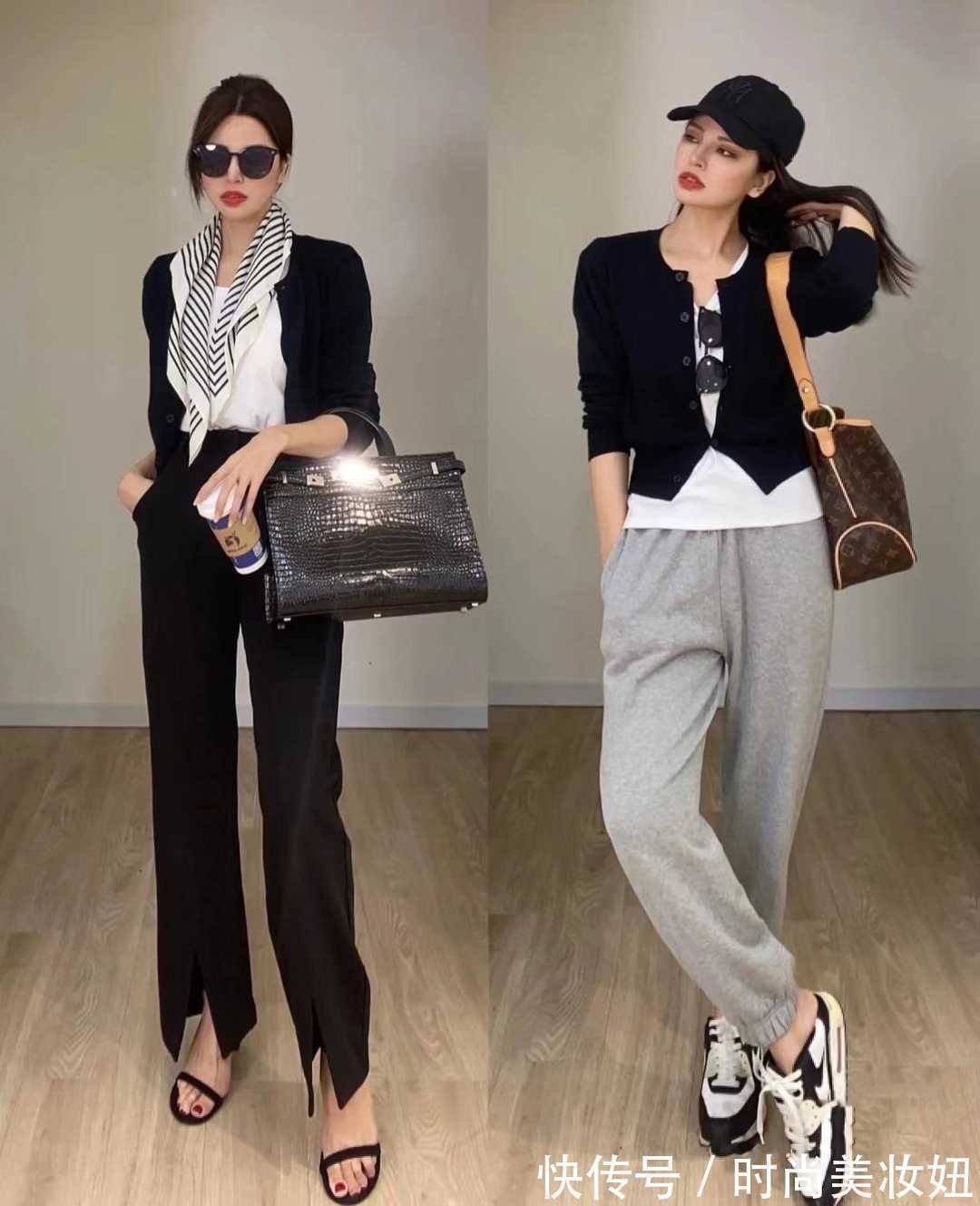 实用 这才是“一衣多穿”的示范,针织开衫穿出16套造型,实用又时髦