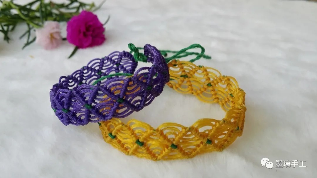 编绳|分分钟钟能学会的手工教程 一看就会的diy手工编绳斜卷结手链