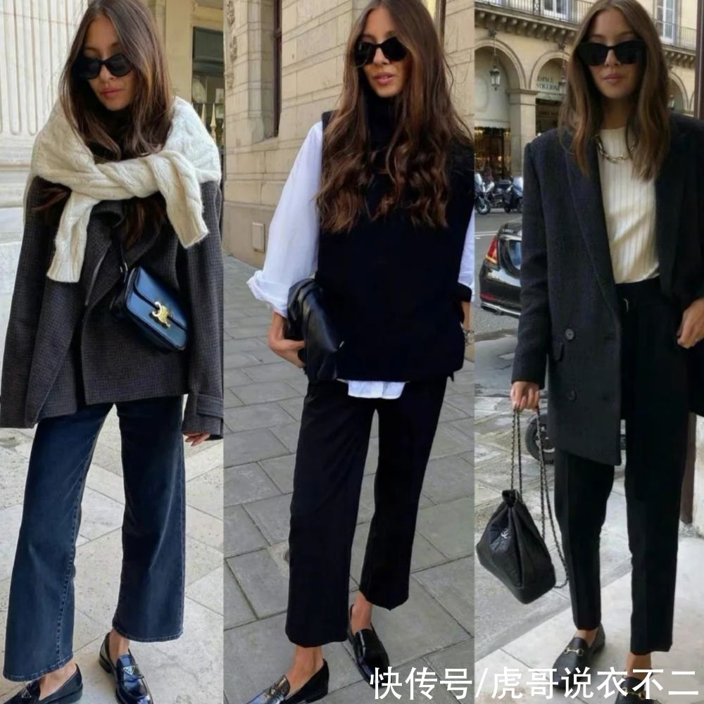 谁说春夏穿黑白色显老气？她靠黑白搭配成赢家，简约优雅又高级