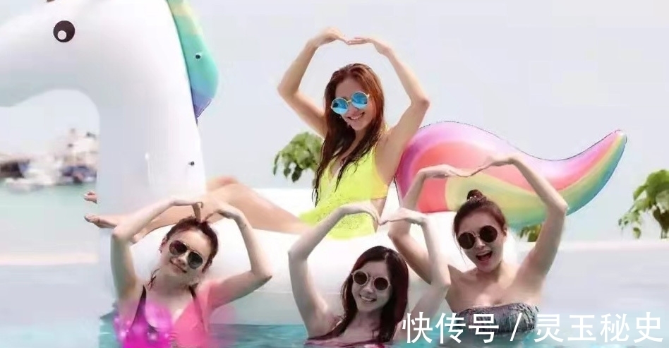 应采儿穿泳装聚会的照片被扒,现场美女如云,网友:像选美大赛