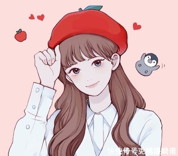 头像|一组少女心十足的好看插画，很适合做卡通动漫头像哦！