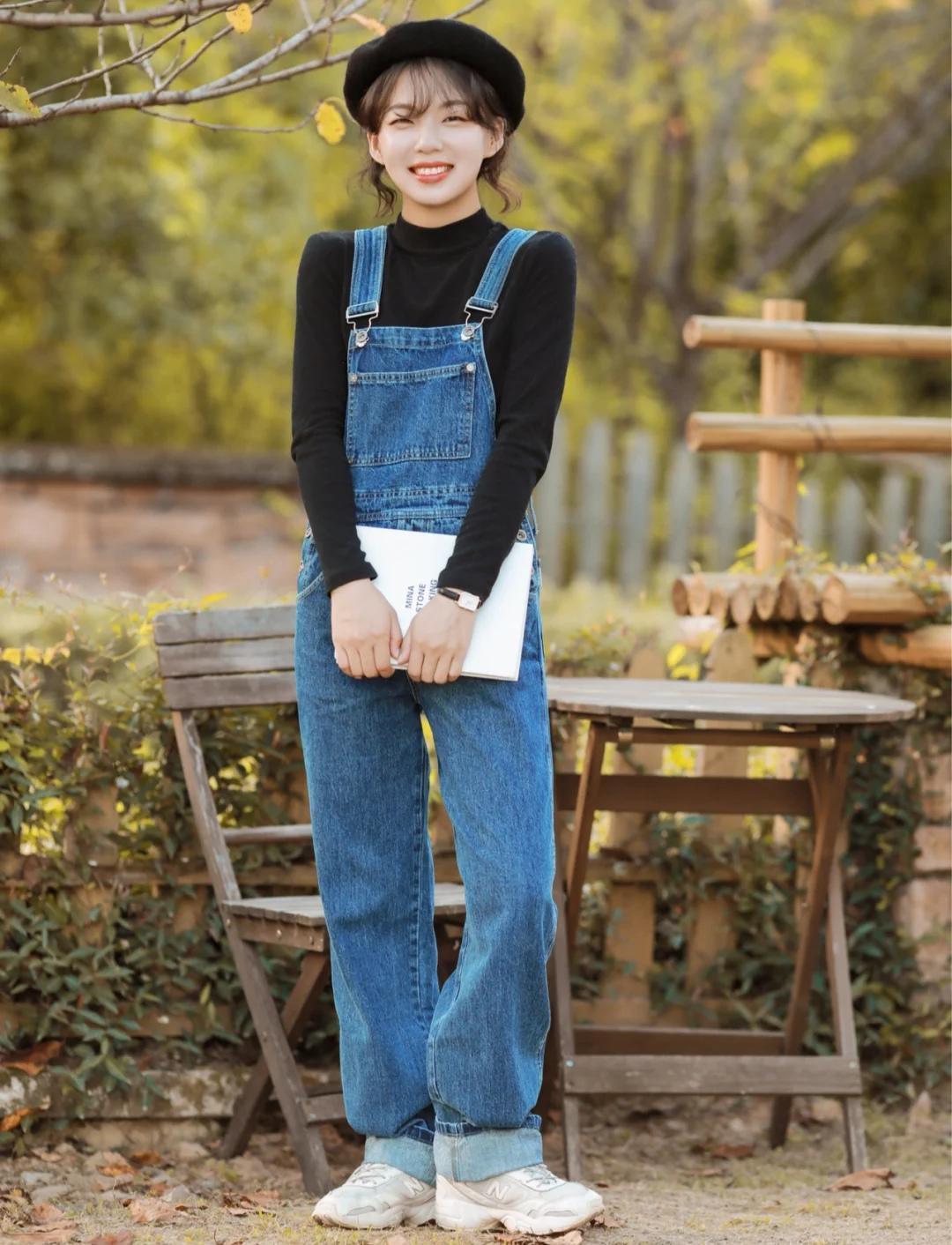 搭配|秋季,矮个子的搭配指南,白色衬衫搭配背带裤可甜可咸,显高显瘦