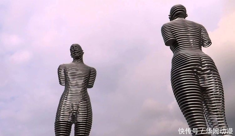 全过程|世界上最虐心的8米不锈钢雕塑,用10分钟演绎了爱情的全过程