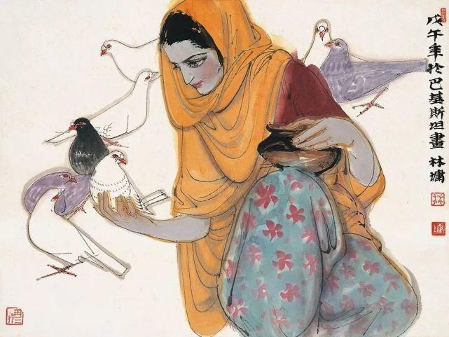 广美教授林墉笔下的女人体国画，俏丽、灵动，勾人魂魄，养眼！