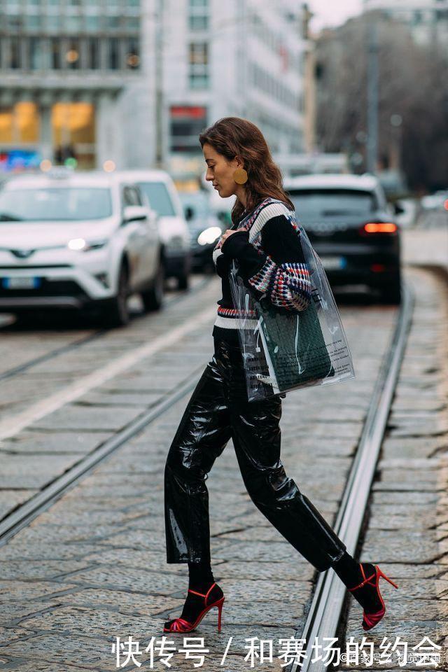 皮衣|简单又大方的冬季最美穿搭,皮衣混搭细高跟,不仅不丑还很新潮!